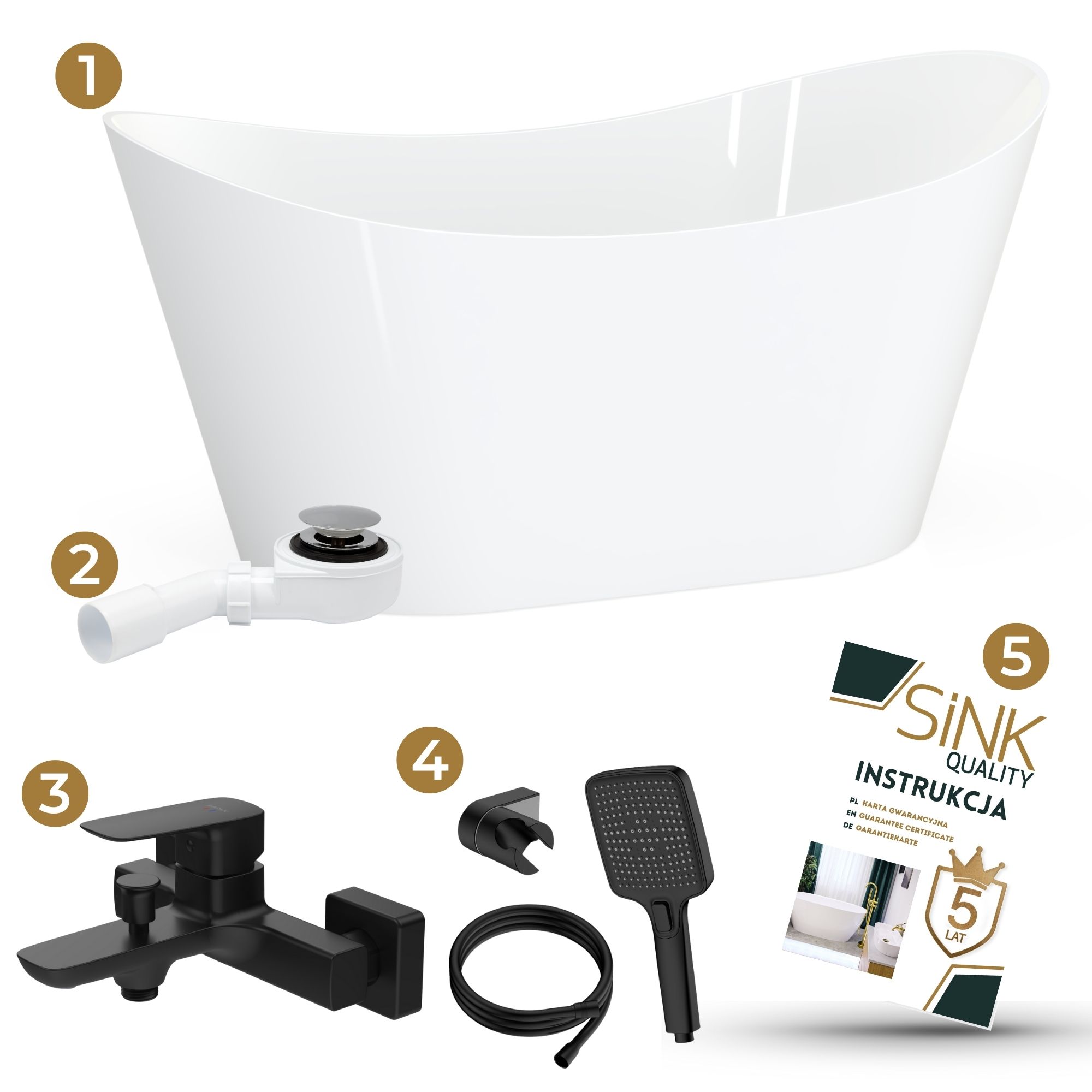 Zestaw: Wanna Marcela 150 + ścienna QANIX